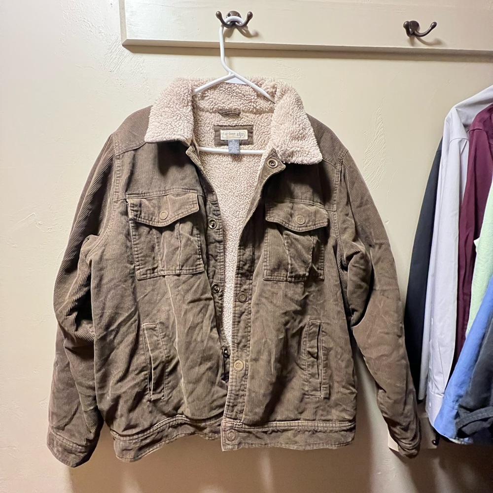 Urban Outfitters Brown Sherpa Collar Jacket